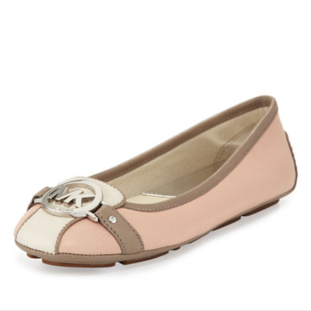 MK Fulton Moc in Ballet/Ecru w/silver hardware